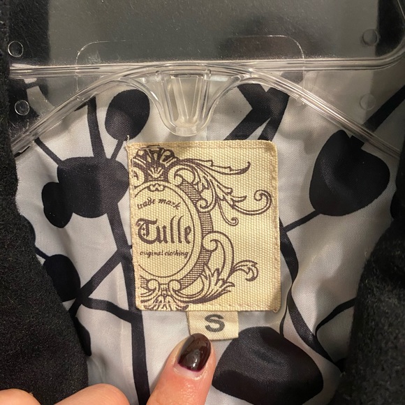 Tulle Peacoat, black, size:S - Picture 5 of 5